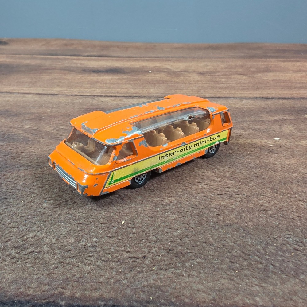 Corgi Inter-City Mini-Bus Kids OS Orange Good Vintage Diecast Toy Great Britain